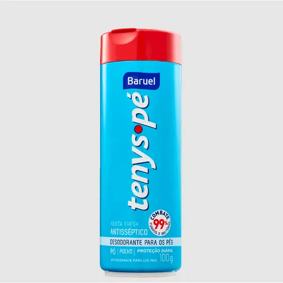 Talco Tenys Pé Menta Fresh 100g Baruel