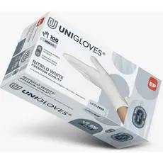 Luva De Procedimento Nitrilo White Premium  Com 100 Unidades Unigloves