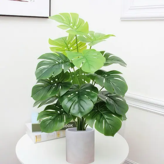 18 Folhas Costela De Adão Artificial Buquê 70 Cm