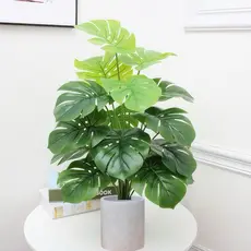 18 Folhas Costela De Adão Artificial Buquê 70 Cm