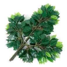 Kit Folhas Artificiais de Banyan para Decoração 12 Ramos 60x50 cm - Casamento / Real Touch