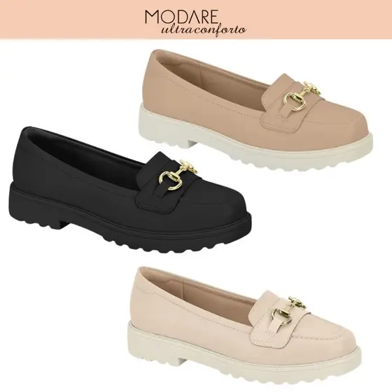 Modare - Mocassim Feminino Tratorado Ortopédico Ref:.7357.106