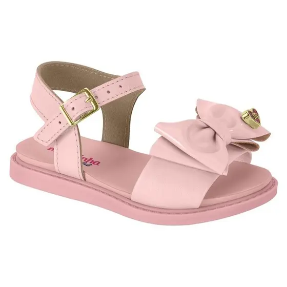 Sandália Infantil Molekinha Bebe Verniz com Laço Ref:.2714.219