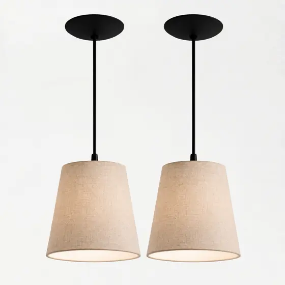 Kit 2 Lustres Pendente Sala Jantar Cozinha Bancada Balcão Ilha Gourmet Luminária Teto Moderna