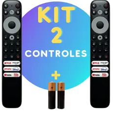 Kit Controle Remoto Para Tv Tcl Smart 4k Rc902v Netflix Youtube