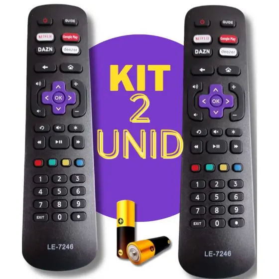 Controle Remoto Tv Smart Aoc Roku  Botão Netflix Deezer Googleplay DAZN
