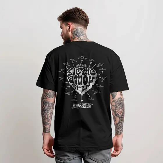 Camiseta T-Shirt Masculina AMOR DE JESUS Camisa 100% Algodão Moda Street