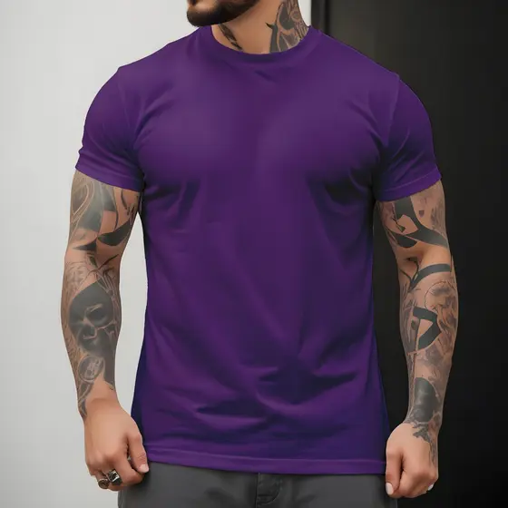 Camiseta LISA BASICA T-Shirt Masculina Diverse Estilos Manfinity 100% Algodão