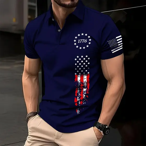 Camiseta Polo American 1776 Manfiny Street Wear Piquet