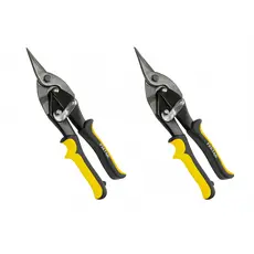 Kit Com  2 Tesoura Aviação Corte Reto Chapa Ferro Aço Inox Profissional - (Alicate)