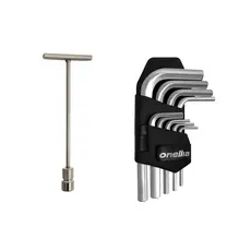 Kit Chave T 17mm e Jogo de Chave Allen 9 peças - Ferramentas Essenciais para Seu Trabalho!