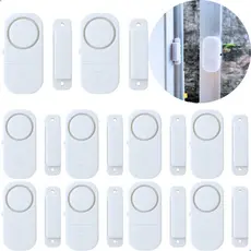 Conjunto de 10 alarme residencial sensor de abertura janela e porta,  sonoro magnético sem fio