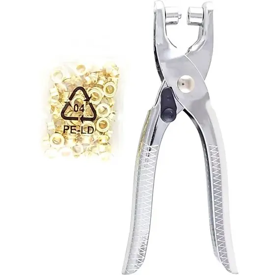 Alicate Para Colocar Ilhos Manual + 100 Ilhoses