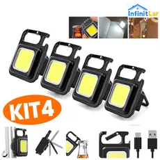 Com iluminação recarregável portátil LED/USB ajustável 3 modos Mini lanterna lanterna chaveiro e abridor de garrafas