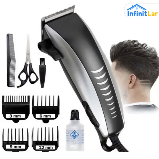 Corte de cabelo barbear aparador profissional barba rosto 9 peças elétrico 110V