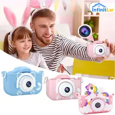 Câmera Digital Infantil Mini Recarregável, com função de tirar fotos e gravar vídeos reais para crianças