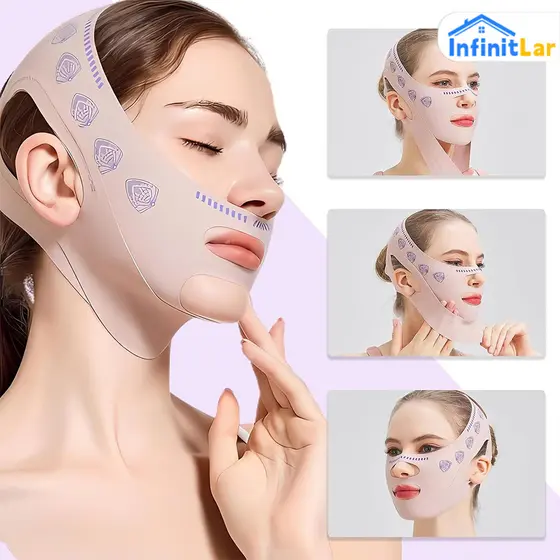 Faixa Ajustável para Contorno Facial e conforto para o Queixo