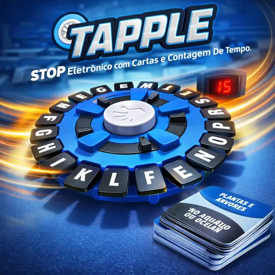 Jogo Tabuleiro Stop Eletrônico Tabble com Cartas Cronômetro 144 Categoria Brinquedo EducativoFamília