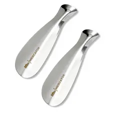 Calçador Calçadeira de Calçados PREMIUM de 19cm BULL MERCATOE em Aço Inox para Sapatos Tênis Sandálias