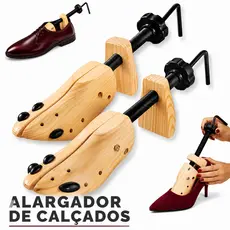 2x (DOIS) Alargadores Madeira  P | M ou G para SAPATOS TÊNIS - Modelador Laceador Expansor de Calçados