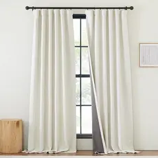 Cortina 100% Blackout PVC Corta Luz com Tecido Grosso Para Quarto Cozinha Sala e Escritório
