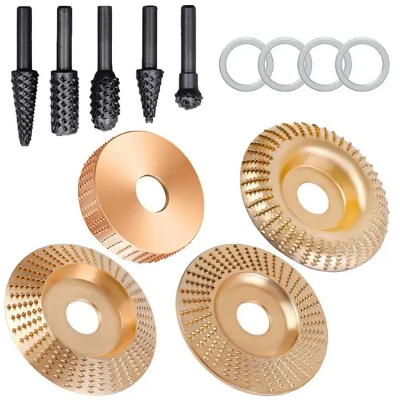 Conjunto de 13 discos de entalhe em madeira para esmerilhadeira angular de 16 mm e 22 mm