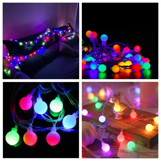 Luzes LED em cordão, 10 metros , 66 lâmpadas, iluminação decoração para festas de Natal. UNIFY
