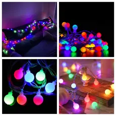 Luzes LED em cordão, 10 metros , 66 lâmpadas, iluminação decoração para festas de Natal. UNIFY