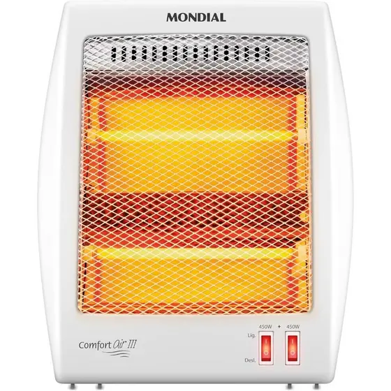 Aquecedor Elétrico Mondial Comfort Air III 900W Branco/Cinza 220V - A-16