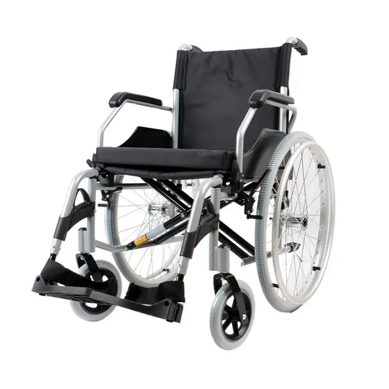 Cadeira de Rodas Em Alumínio Manual Dobrável Idoso Deficiente D600 T46Cm Dellamed