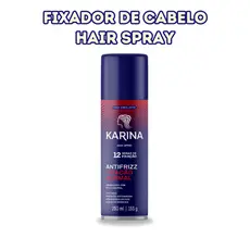 Hair Spray Feminino Karina 250ml Fixação Normal – Brilho Natural – Sem Frizz – Uso Diário