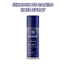 Hair Spray Feminino Karina 250ml Fixação Normal – Brilho Natural – Finalizador Sem Frizz – Laquê