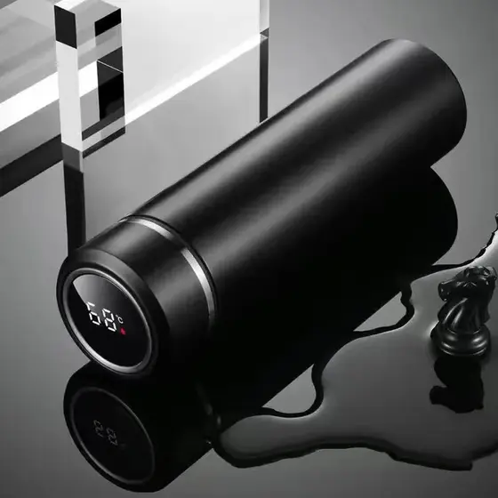 Garrafa Térmica Inteligente Sensor De Temperatura Digital Led Café Água Quente Gelado