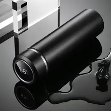 Garrafa Térmica Inteligente Sensor De Temperatura Digital Led Café Água Quente Gelado