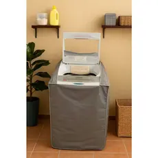 Capa Maquina Lavar Roupa Panasonic 12/14/16kg G Polietileno Vinil Cinza