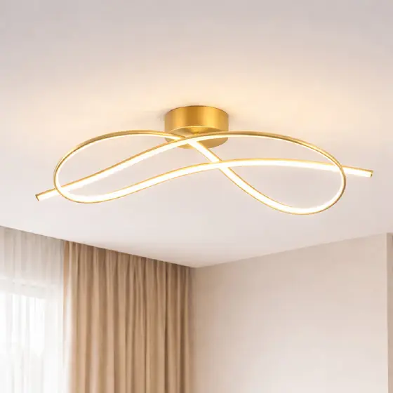 Pendente Led Plafon Zion 36w 3000K/6500K Branco Quente/Frio 110v/220v Bivolt Dourado Cod: ALUT001956 Alut By Avant