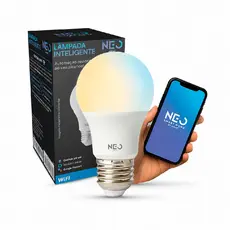 kit 1 a 5 Lampada Led Pera Smart Inteligente Wi Fi 10w 2700K/6500K Frio Quente E27 110v/220v Neo Avant