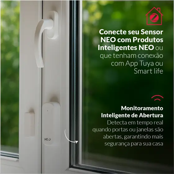 Sensor Inteligente de Presença Articulado 360 ou Portas e Janelas Zigbee ou Wi-Fi 2.4 GHz Branco Avant Neo