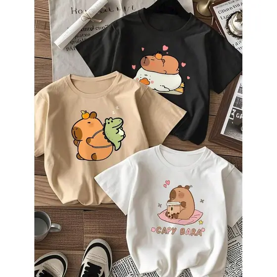Kit 3 Camiseta Infantil Menina Tshirt Feminina Básica 100% Algodão Casual Dia a Dia Blogueirinha
