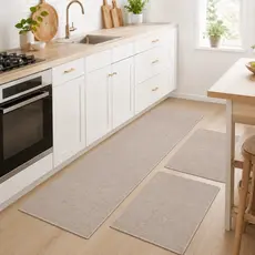 Jogo de tapete para Cozinha Passadeira Decorativa Antiderrapante Kit 03 Peças Enxoval Luxo Decoração