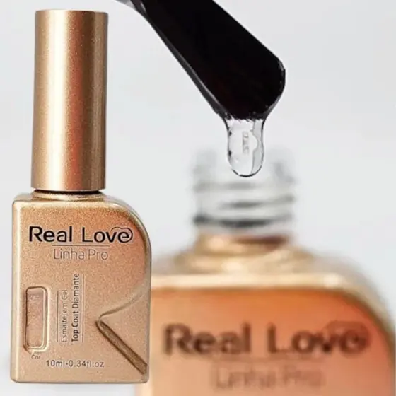 Top Coat Diamante Para Unhas Linha Pro 10 ml - Real Love
