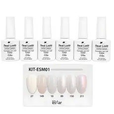 Kit Francesinha 6 Esmaltes em Gel 8ml Cada - Real Love