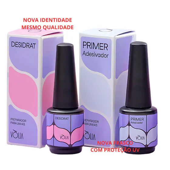 Kit Preparadores Volia Desidrat 9ml + Primer sem Àcido 10ml