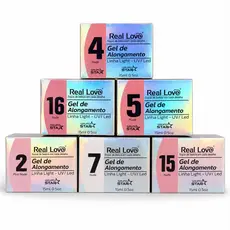 Kit 6 Sculping Gel Real Love 15 ML Linha Light - Cores Sortidas