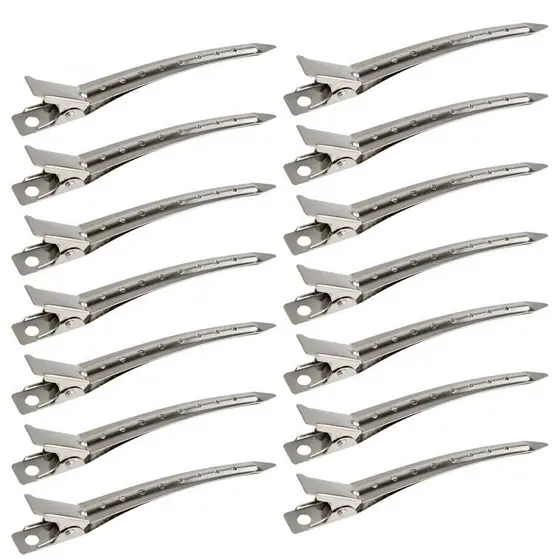 Kit Presilha Clipe Grampos Clips De Cabelo Aço Inoxidável Metal