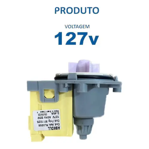 Bomba -127v- de Maquina de Lavar -Askoll Compativel Electrolux e Brastemp de 7 á 17 Kilos Universal