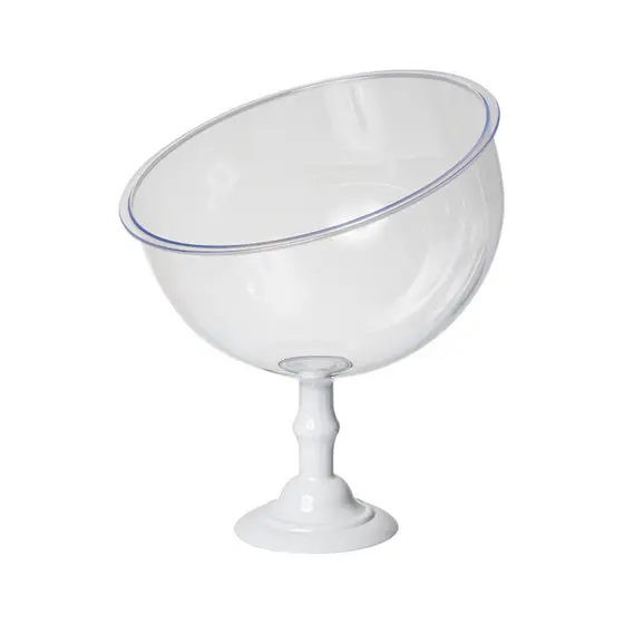 Taça Inclinada 1,5L Baleiro Acrílico Cristal Resistente Bomboniere Expositor de Balas Kit 2pçs