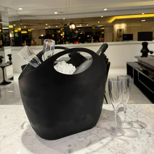 Sacola Balde de Gelo 12,5L ELEGANTE, Praia, Piscina, Feira Bolsa Cooler Grande Resisente