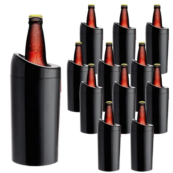 Porta Garrafa Térmico 600ml Parede Dupla Plástico Resistente Camisinha de Cerveja Kit 12pçs