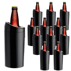 Porta Garrafa Térmico 600ml Parede Dupla Plástico Resistente Camisinha de Cerveja Kit 12pçs